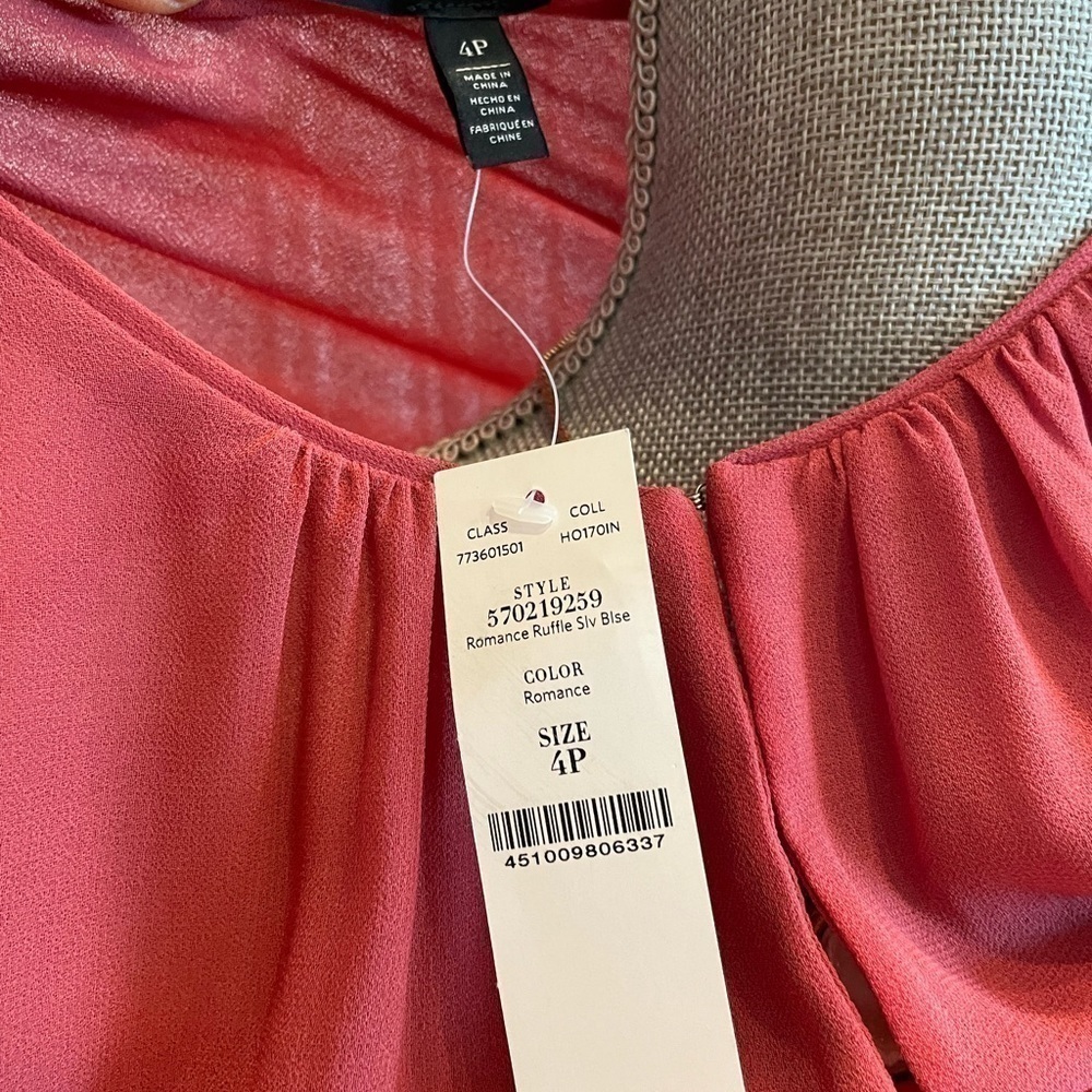 New - pretty pink ruffle sleeve blouse - Picture 4 of 4